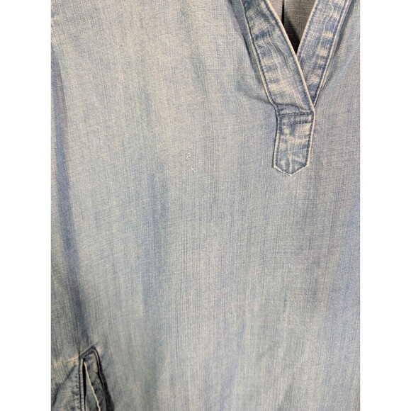Cloth & Stone Chambray Shirt Dress Blue Small - Picture 10 of 12